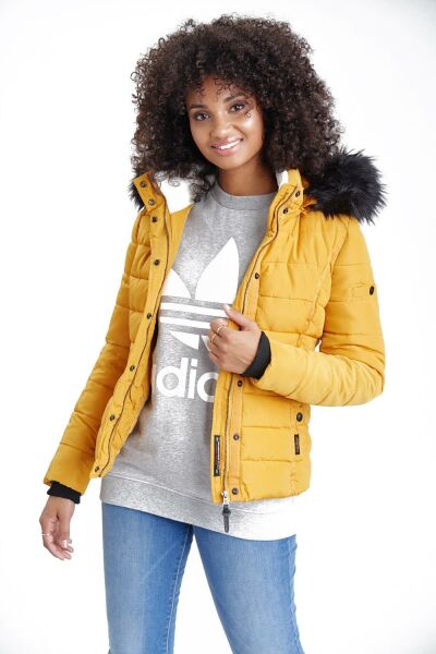 Navahoo Navahoo Miamor Damen Steppjacke mit Teddyfell Fabrikverkauf