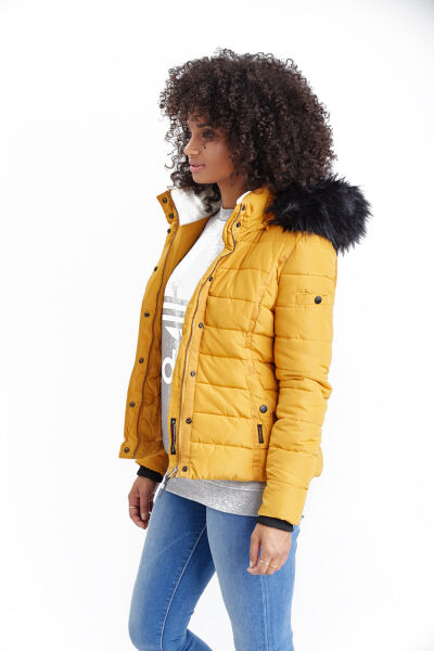Navahoo Navahoo Miamor Damen Steppjacke mit Teddyfell Fabrikverkauf