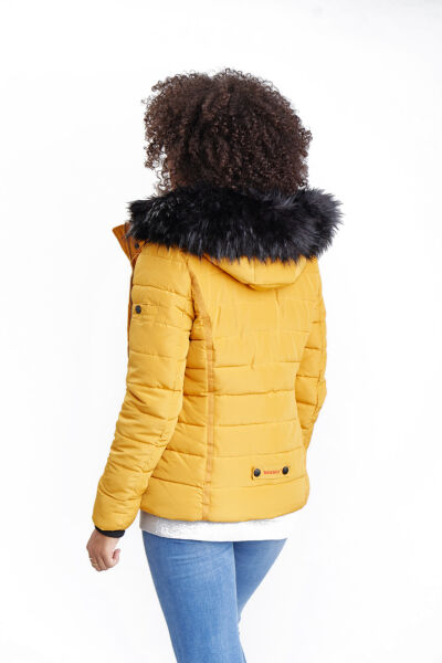 Navahoo Navahoo Miamor Damen Steppjacke mit Teddyfell Fabrikverkauf
