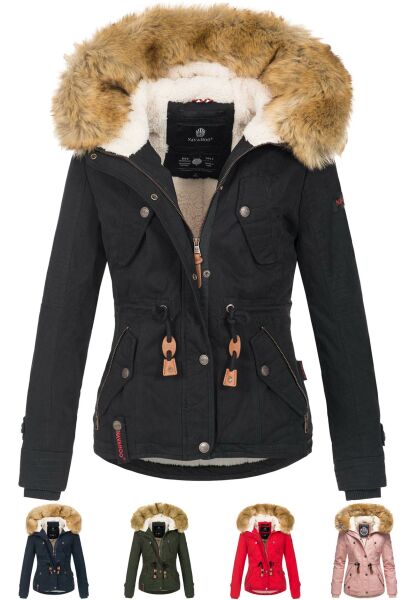 Navahoo Navahoo Pearl Damen Winterjacke mit Kunstfell Großer Ausverkauf