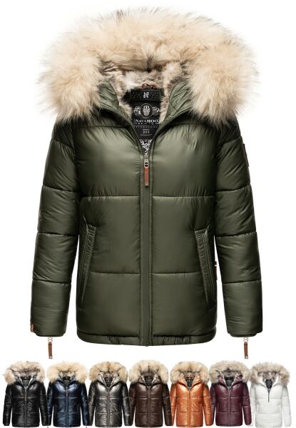 Navahoo Navahoo Tikunaa Damen Winterjacke mit Kapuze und Kunstfellkragen Neuheiten