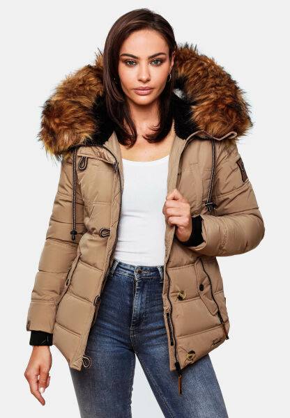 Navahoo Navahoo Zoja Damen gespteppte Jacke mit Teddyfell Wochenangebot