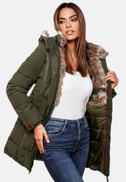 Navahoo Damen Winterjacke mit Kapuze zollfrei