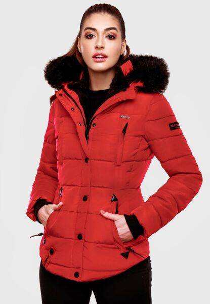 Navahoo Lotusblüte warme Damen Winterjacke gesteppt mit Kunstfell 50% Rabatt für begrenzte Zeit