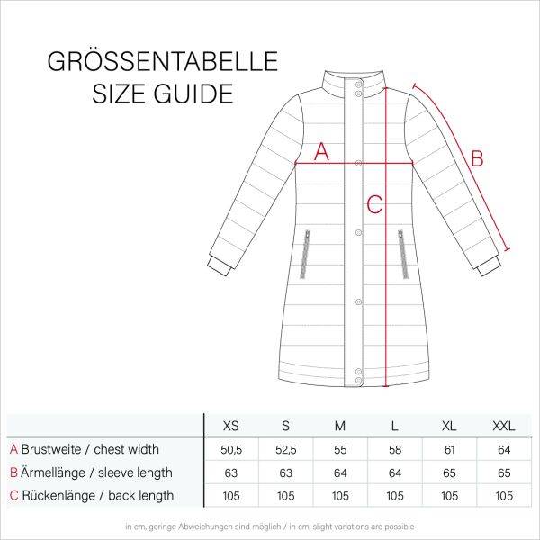 Navahoo Schneesternchen Damen lange Winter Steppjacke mit Kapuze 2025
