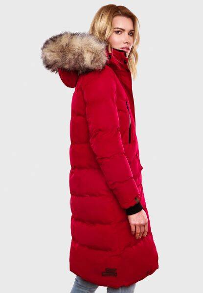 Navahoo Schneesternchen Damen lange Winter Steppjacke mit Kapuze 2025