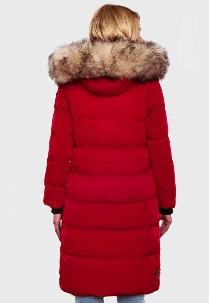 Navahoo Schneesternchen Damen lange Winter Steppjacke mit Kapuze 2025