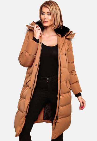 Navahoo Navahoo Fahmiyaa Damen lange Winterjacke mit Kapuze Günstiger Verkauf