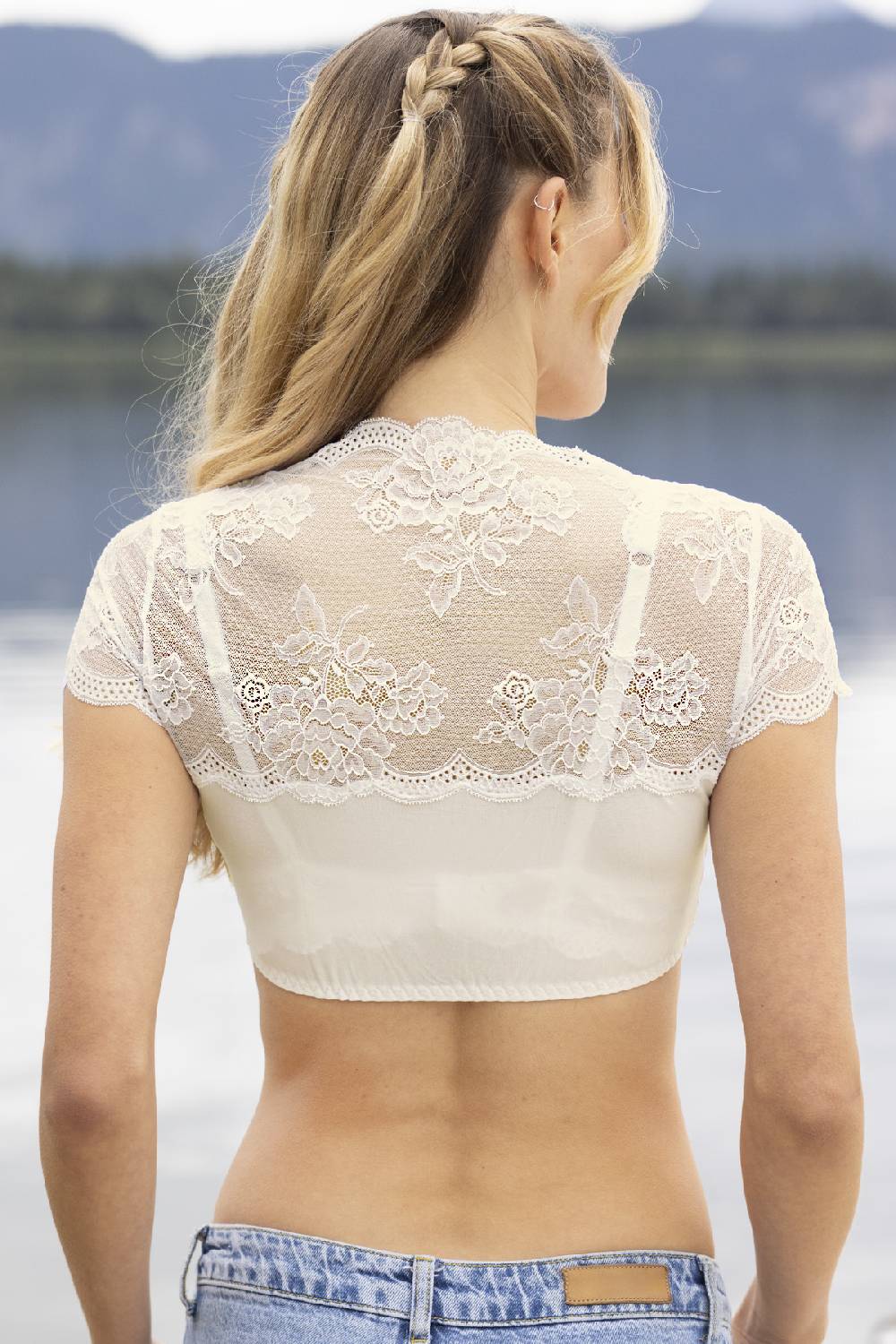 Nina Von C. Dirndl-Bluse Sybille, kurzarm Sonderangebot der Fabrik