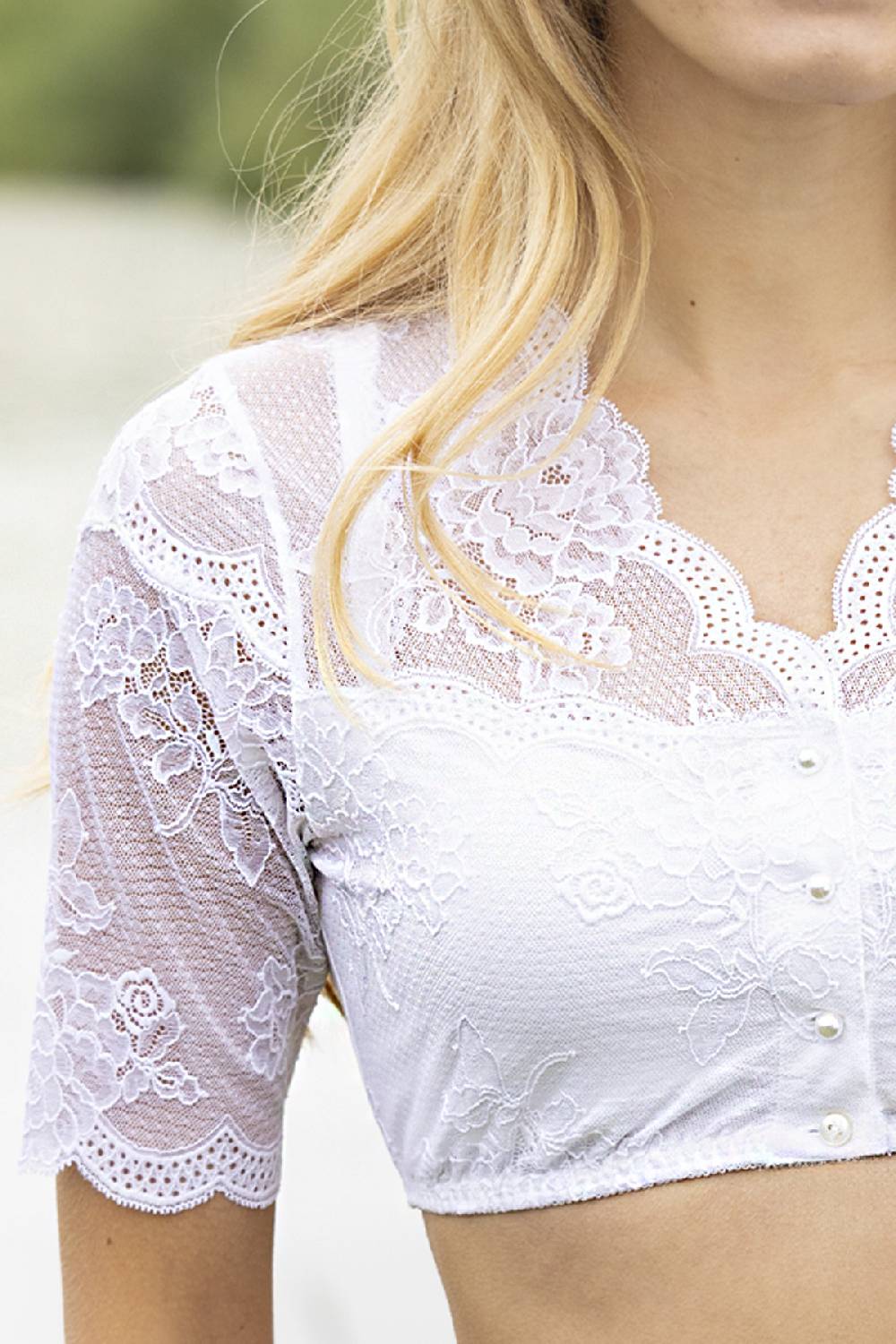Nina Von C. Dirndl-Bluse Julia, halbarm Kostenloser Versand international