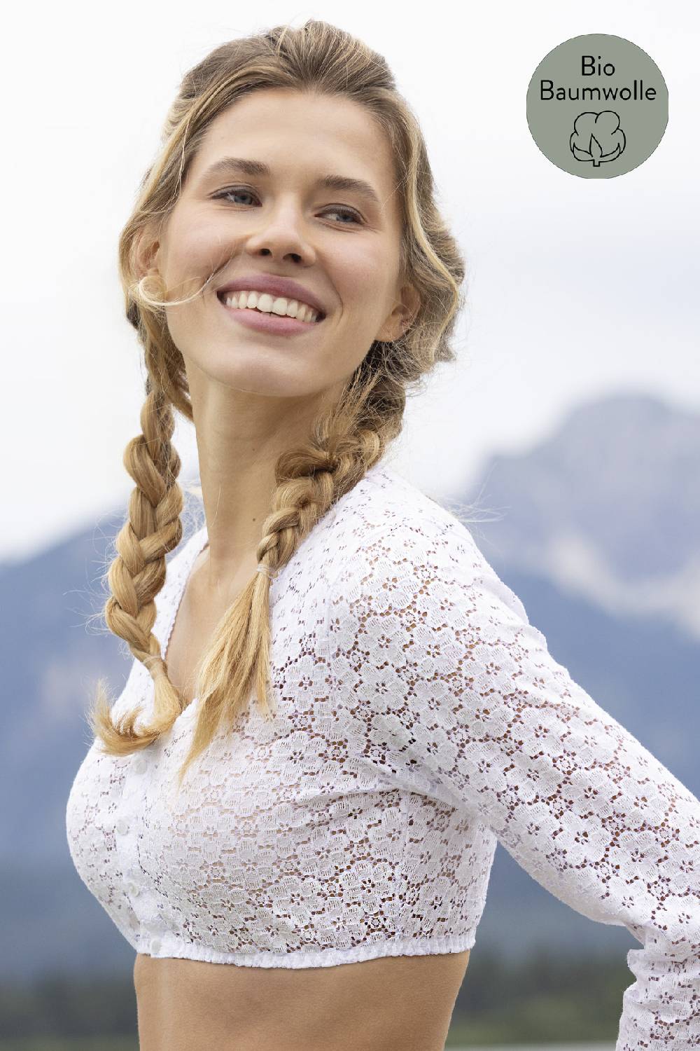 Nina Von C. Dirndl-Bluse Sabine, 3/4 Arm Lagerräumung