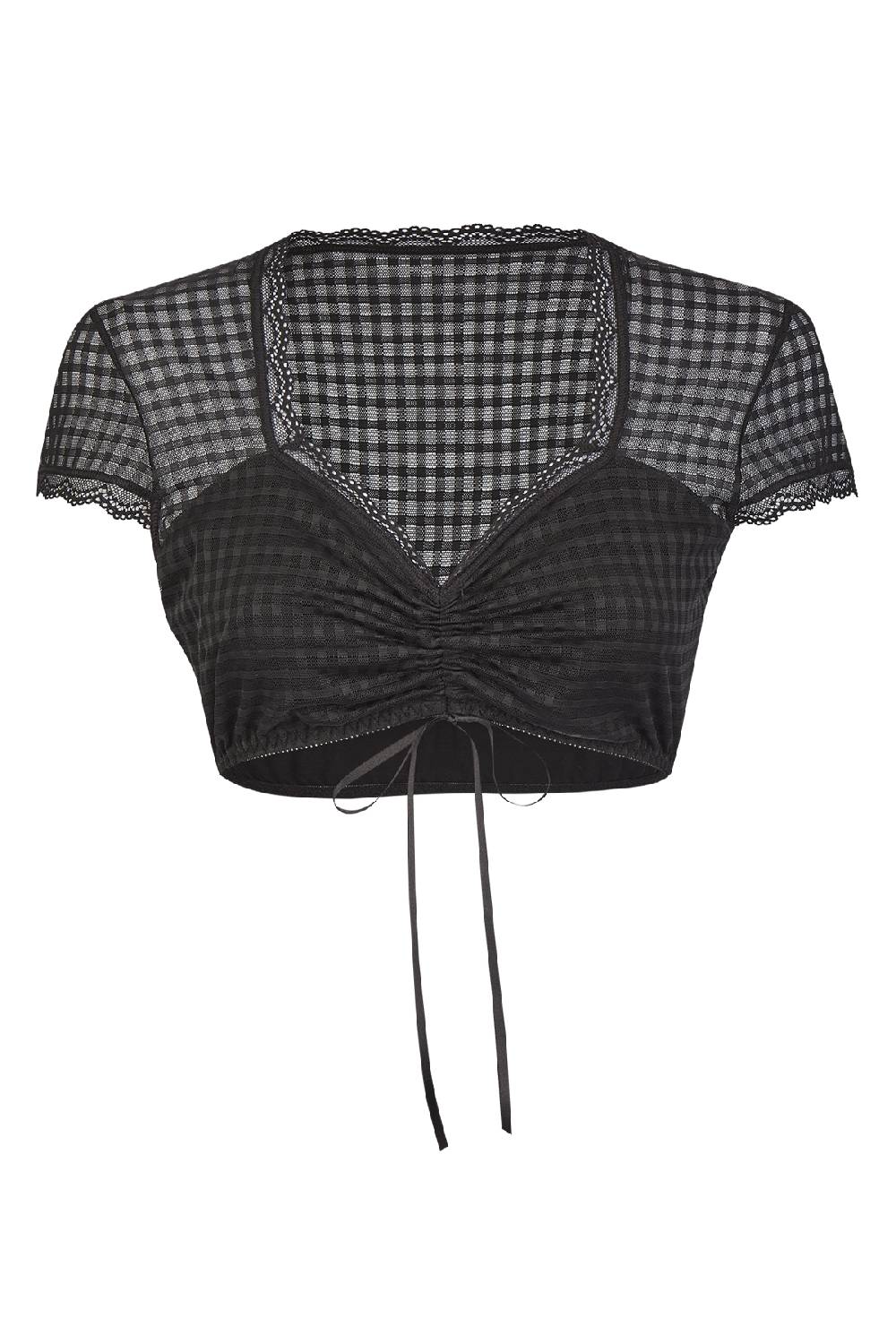 Nina Von C. Dirndl-Bluse, kurzarm Kostenlose Rückgabe