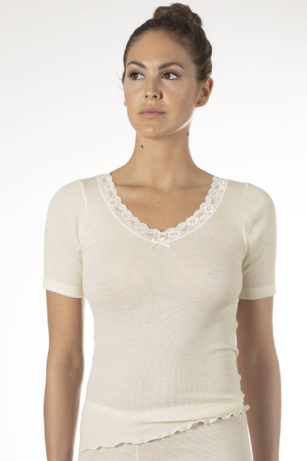 Nina Von C. Halbarm Shirt, WOOL SILK