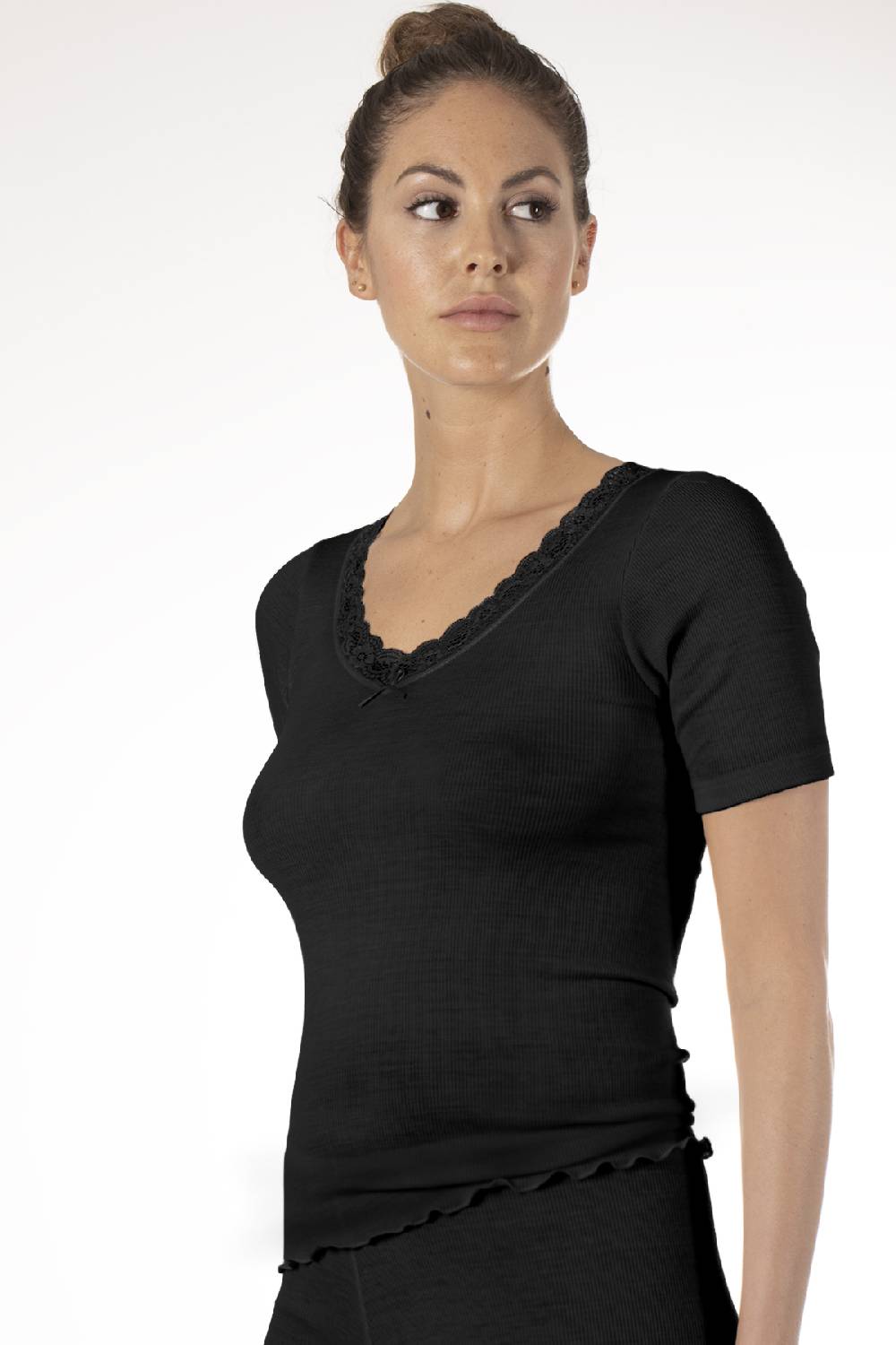 Nina Von C. Halbarm Shirt, WOOL SILK Fabrikpreis