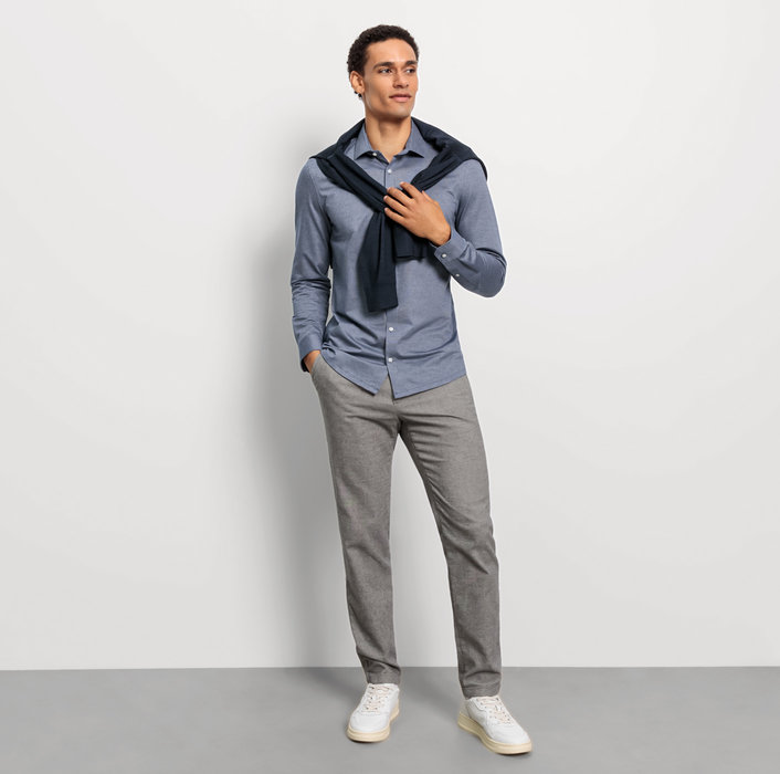 Oblymp No. Six 24/SevenBusinesshemd, super slim, Modern Kent, Marine Lagerräumung