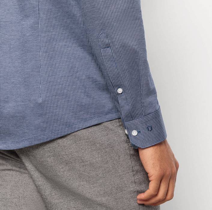 Oblymp No. Six 24/SevenBusinesshemd, super slim, Modern Kent, Marine Lagerräumung