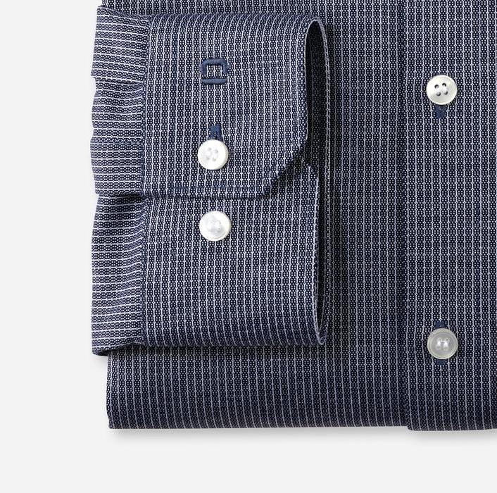 Oblymp No. Six 24/SevenBusinesshemd, super slim, Modern Kent, Marine Lagerräumung