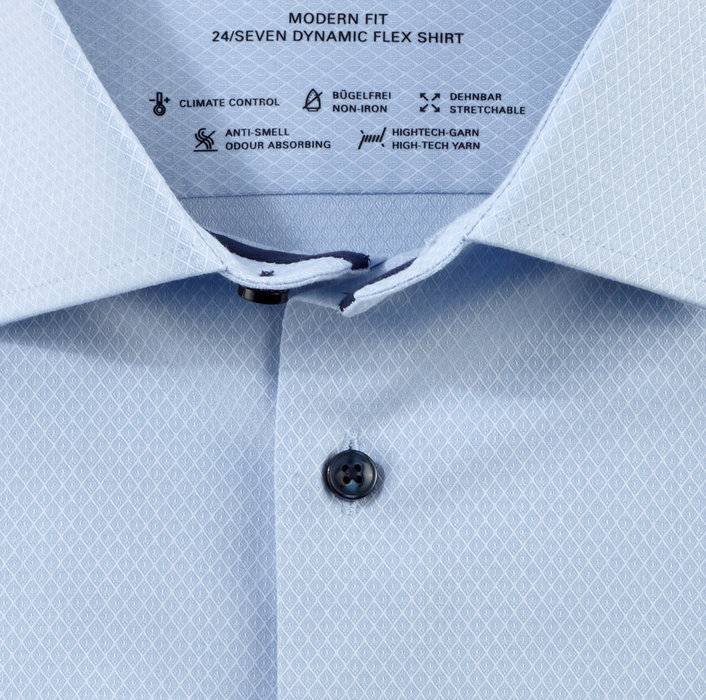 Oblymp Luxor 24/SevenBusinesshemd, modern fit, Global Kent, Bleu Top Angebot