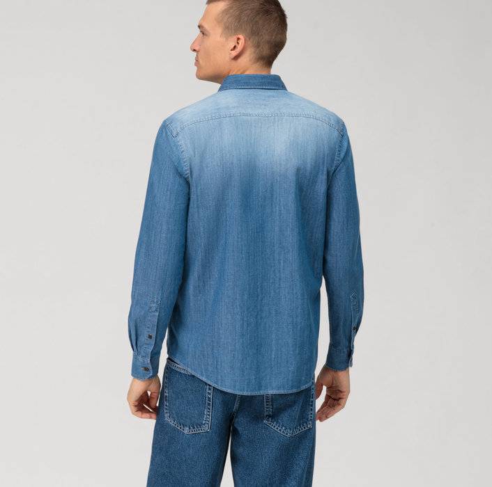 Oblymp CasualFreizeithemd, regular fit, Kent, Blau Neueste Mode