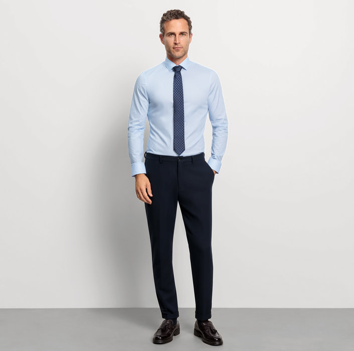 Oblymp No. SixBusinesshemd, super slim, Modern Kent, Bleu Online Outlet