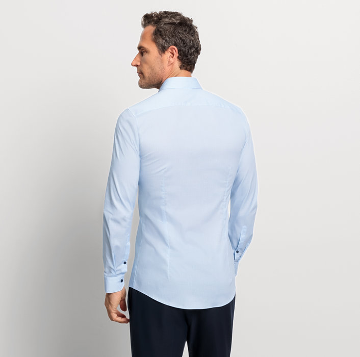 Oblymp No. SixBusinesshemd, super slim, Modern Kent, Bleu Online Outlet
