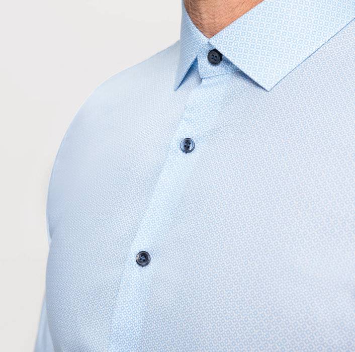Oblymp No. SixBusinesshemd, super slim, Modern Kent, Bleu Online Outlet