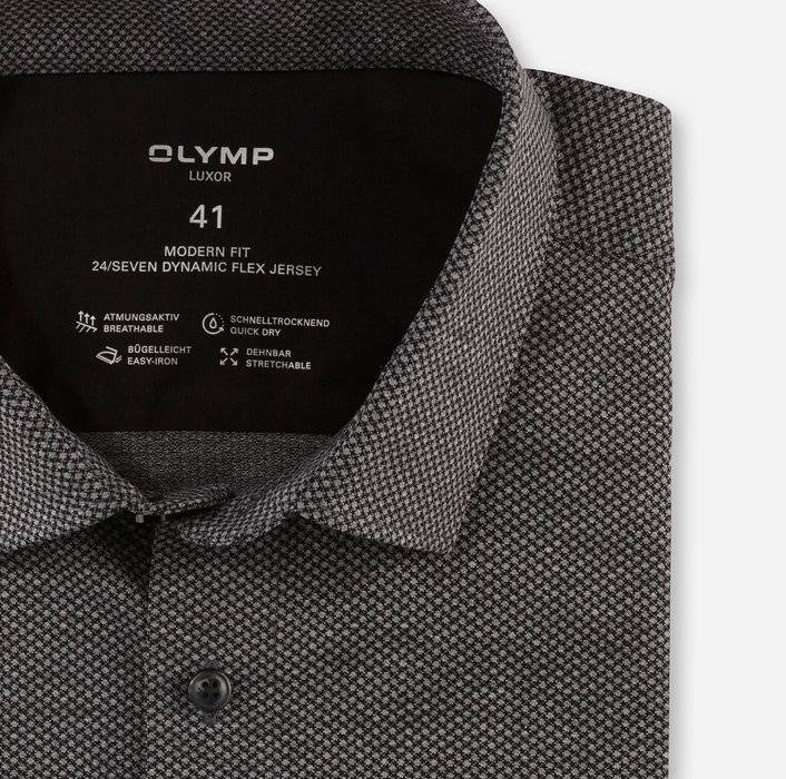 Oblymp Luxor 24/SevenBusinesshemd, modern fit, New Kent, Anthrazit Super Sparpreis