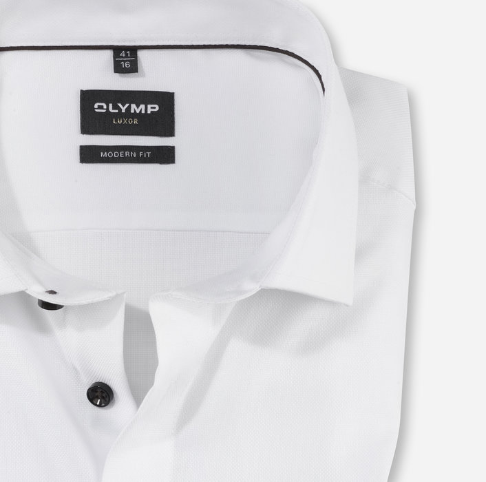 Oblymp LuxorBusinesshemd, modern fit, Global Kent, Weiß Nur für heute