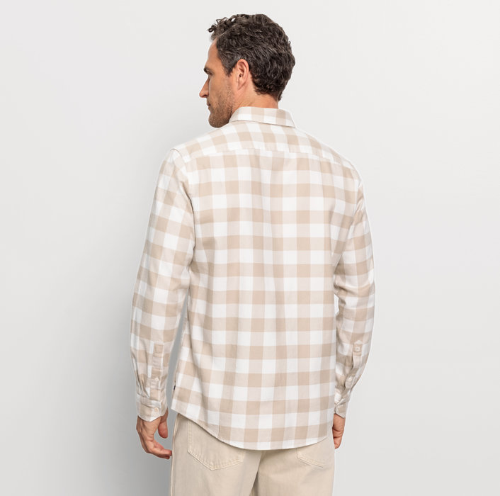 Oblymp Casual, Freizeithemd, regular fit, Button-down, Beige Begrenzt auf 3 Tage