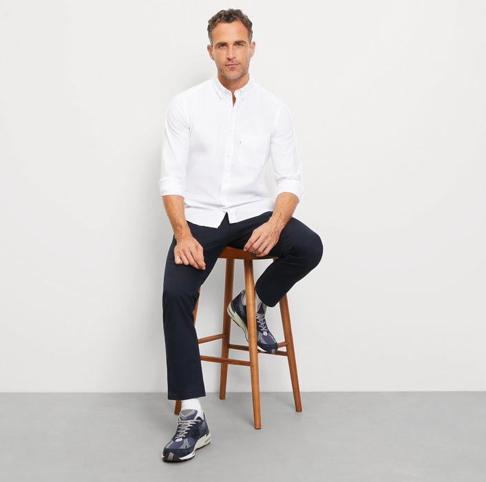 Oblymp Casual, Freizeithemd, regular fit, Button-down, Weiß Black Friday Preise
