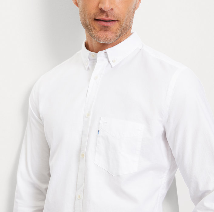 Oblymp Casual, Freizeithemd, regular fit, Button-down, Weiß Black Friday Preise