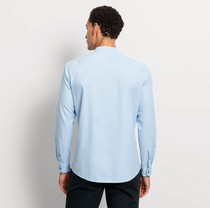 Oblymp Casual, Freizeithemd, regular fit, Stehkragen, Bleu Fabrikverkauf