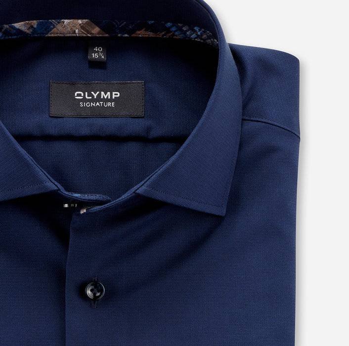 Oblymp SIGNATURE, Businesshemd, tailored fit, SIGNATURE Kent, Nachtblau Nur noch ein Tag übrig