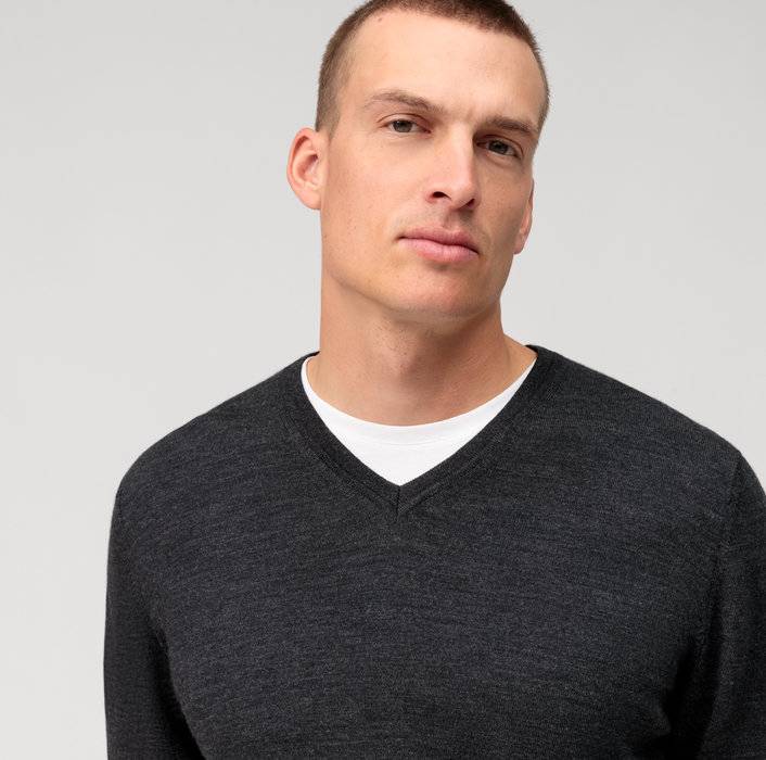 Oblymp Casual Strick, Pullover, Graphit Black Friday Preise