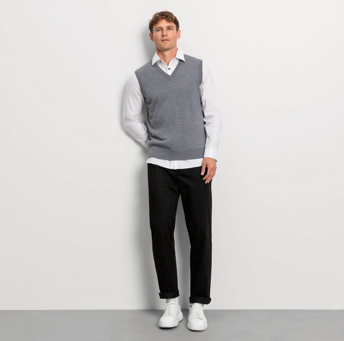Oblymp Casual Strick, Pullunder, Silbergrau zollfrei