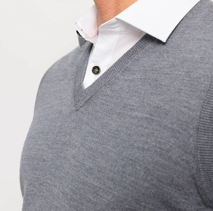 Oblymp Casual Strick, Pullunder, Silbergrau zollfrei