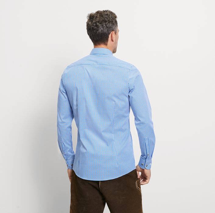 Oblymp Level Five, Businesshemd, body fit, Button-down, Royal Fabrikverkauf