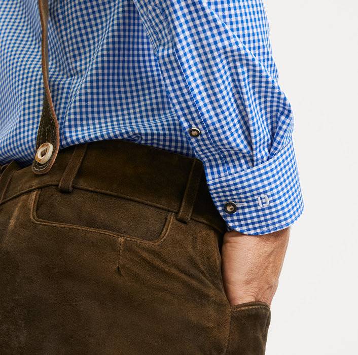 Oblymp Level Five, Businesshemd, body fit, Button-down, Royal Fabrikverkauf
