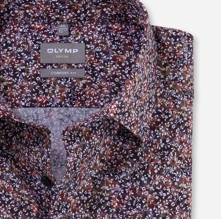 Oblymp Luxor, Businesshemd, comfort fit, New Kent, Pflaume Fabrikpreis