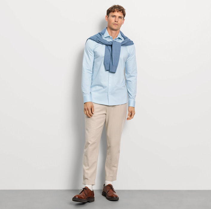 Oblymp Level Five 24/Seven, Businesshemd, body fit, Modern Kent, Bleu Valentinstagsangebot