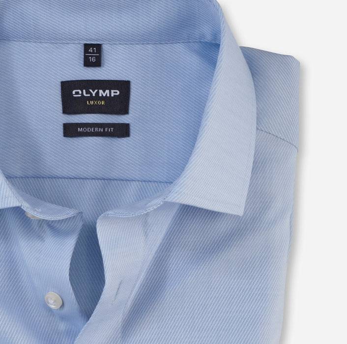 Oblymp Luxor, Businesshemd, modern fit, Global Kent, Bleu Kauf eins, bekomm eins gratis