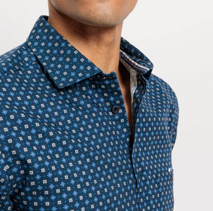 Oblymp Casual, Freizeithemd, regular fit, Kent, Marine Letzter Tag