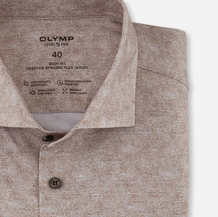 Oblymp Level Five 24/Seven, Businesshemd, body fit, Kent, Braun Große Rabatte