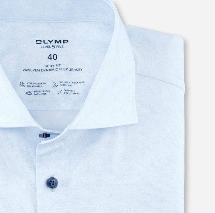 Oblymp Level Five 24/Seven, Businesshemd, body fit, Kent, Bleu Räumungsverkauf
