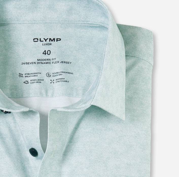 Oblymp Luxor 24/Seven, Businesshemd, modern fit, New Kent, Grün Sonderangebote