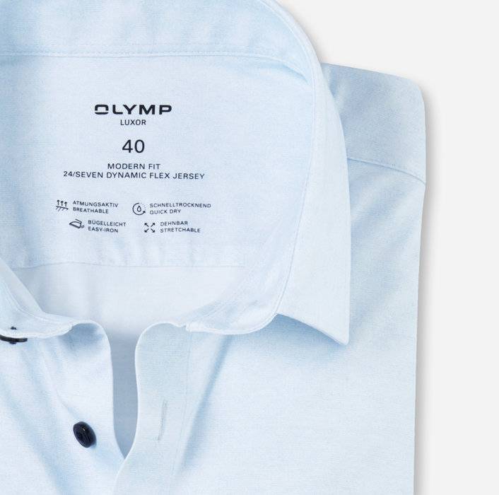 Oblymp Luxor 24/Seven, Businesshemd, modern fit, New Kent, Bleu Riesige Ersparnisse