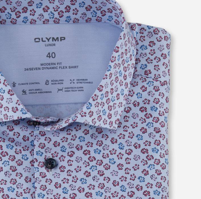Oblymp Luxor 24/Seven, Businesshemd, modern fit, Modern Kent, Rosenholz Super Sparpreis
