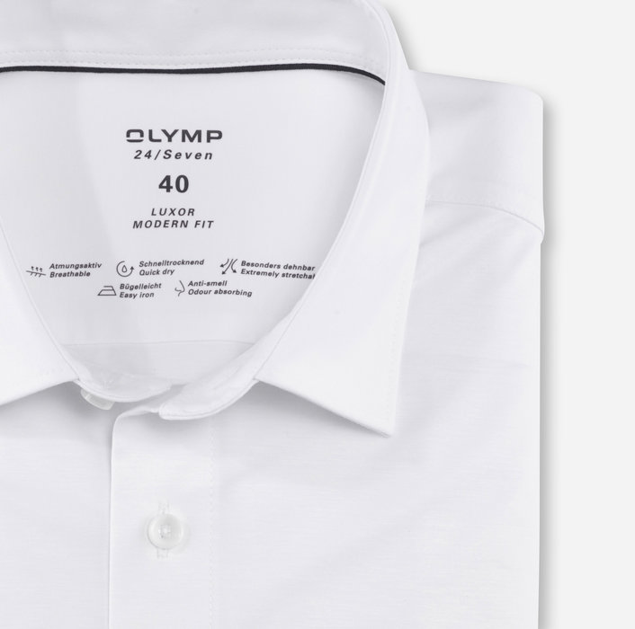 Oblymp Luxor 24/Seven, Businesshemd, modern fit, New Kent, Weiß Neueste Stile