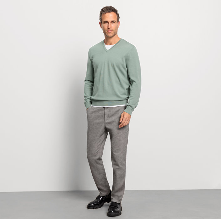 Oblymp Casual Strick, Pullover, Grau-Grün Meist gekauft