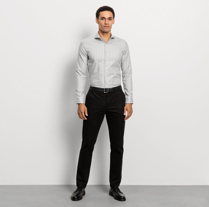 Oblymp No. Six, Businesshemd, super slim, Haifisch, Kitt Tägliche Deals